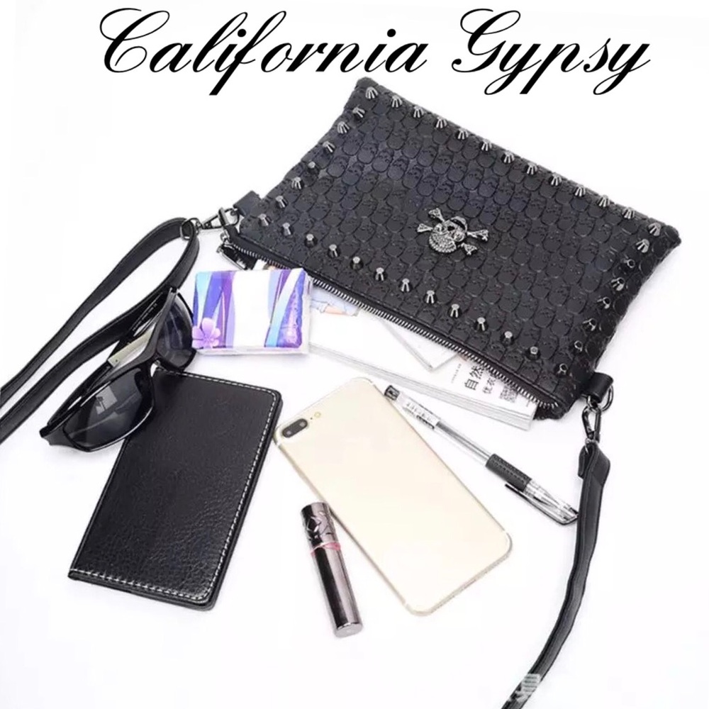 Skull Studded Crossbody Bag - Picture 2 of 6